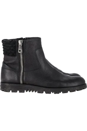 Gucci Pre-owned Womens Micro GG Zipped Ankle Boots in Leather - Size EU 40