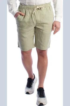 IN MY HOOD Mens Linen Bermuda Shorts with Drawstring HS24MBE09 - - Size 2XL