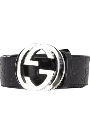 Gucci Pre-owned Womens Belt with Interlocking G Buckle in Leather Sheepskin - One Size