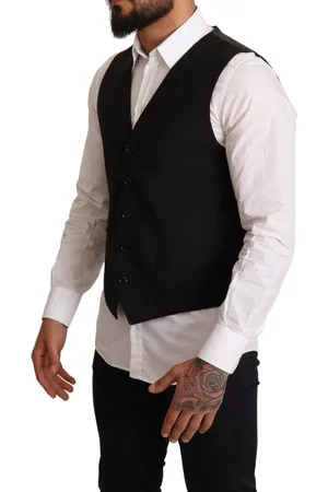 Dolce & Gabbana Mens Wool Formal Waistcoat Dress - Size EU 50 (Mens)