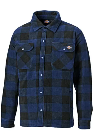 Dickies Mens Portland Long Sleeve Polar Fleece Padded Shirt - - Size X-Large