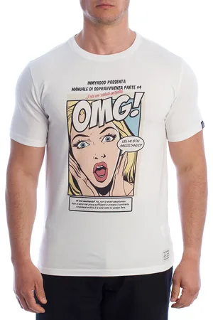 IN MY HOOD Mens Short-Sleeved Cotton Comics T-Shirt HS24MTS21-D - - Size X-Large