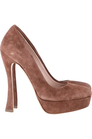 Miu Miu Pre-owned Womens Platform Pumps in Brown Suede - - Size EU 35