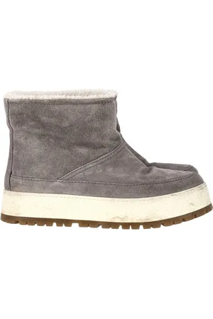 Prada Pre-owned Womens Shear Lined Winter Ankle Boots in Suede - Size EU 36