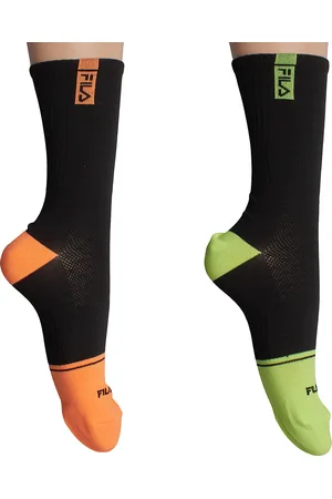Fila Unisex Pack-2 Long Cycling Socks F2524 for Men and Women - - Size UK 1-4