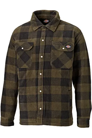 Dickies Mens Portland Long Sleeve Polar Fleece Padded Shirt - - Size L