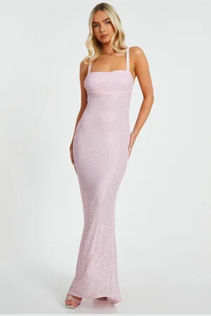 Quiz Womens Dusty Diamante Maxi Dress - Size 10 UK