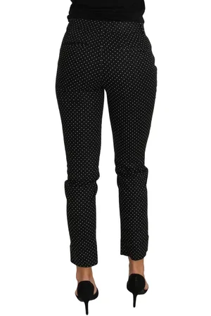 Dolce & Gabbana WoMens Dress Polka Dot Cropped Straight Pants Cotton - Size EU 38 (Womens)