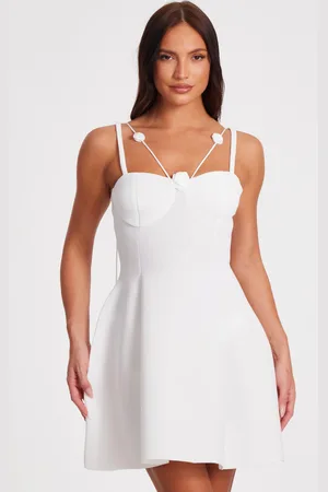 Quiz Womens Floral Trim Mini Dress - Size 12 UK