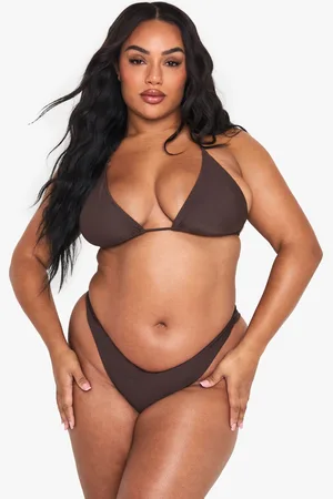 Boohoo Womens Plus Swimwear Essentials V Front Brief - Polyamide - Size 16 UK