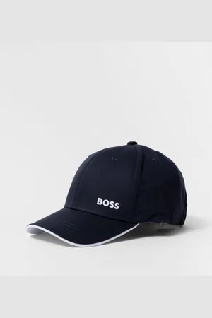 HUGO BOSS Bold Mens Logo-Print Cap In Cotton Twill - material_cotton - One Size