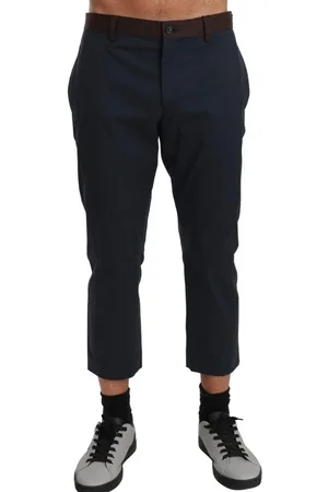 Dolce & Gabbana Mens Stripes Cropped Trousers Pants Cotton - Size IT 44 (Mens)