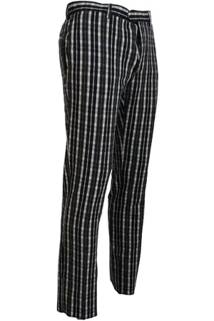 Bencivenga Mens Checkered Cotton Casual Pants - Size Small