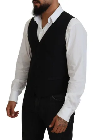 Dolce & Gabbana Mens Virgin Wool Waistcoat Formal Vest - Size EU 48 (Mens)