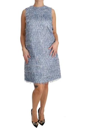 Dolce & Gabbana WoMens Fringe Shift Gown Dress Silk - Size IT 40 (Womens)