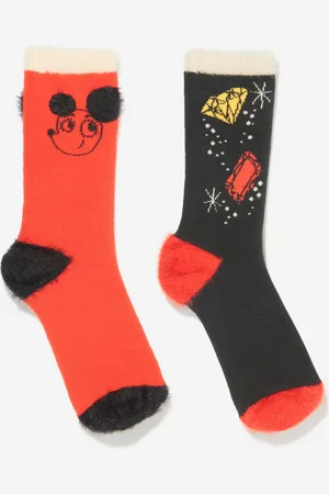 Mini Rodini Kids Unisex Ritzrats 2 Pack Socks Gift Set in - Size UK 3-6