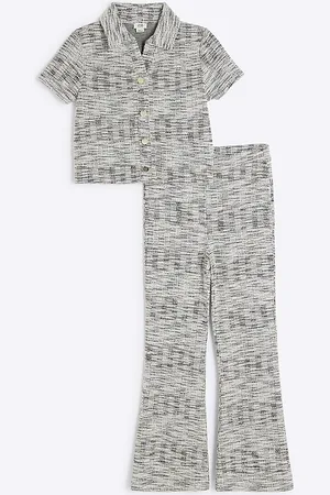 River Island Girls Polo Top & Kickflare Set - Size 11-12Y
