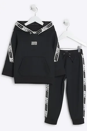 River Island Mini Boys Hoodie & Jogger Set Taped - Size 12-18M