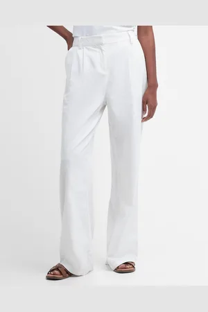 Barbour Somerland Womens Linen Trousers - - Size 12 UK