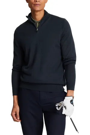Lyle & Scott Mens Sweatshirt Quarter Zip Pullover - Cotton - Size Medium