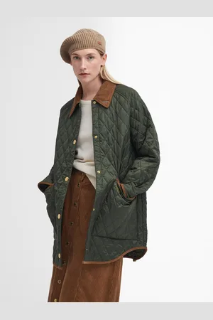Barbour 30th Anniversary Oversized Liddesdale Womens Quilt - Corduroy - Size 14 UK