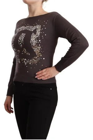 John Galliano WoMens Wool Sequined Long Sleeves Pullover Sweater - Size EU 36 (Womens)