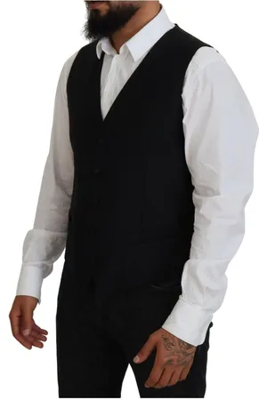Dolce & Gabbana Mens Virgin Wool Waistcoat Formal Vest - Size EU 52 (Mens)