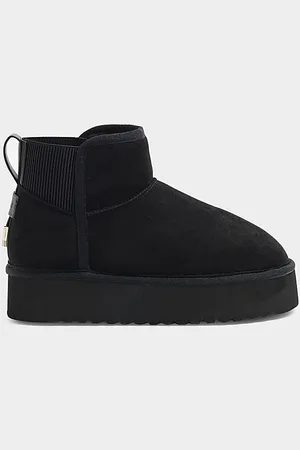 River Island Womens Ankle Boots Faux Fur Lining Suede - Size UK 2
