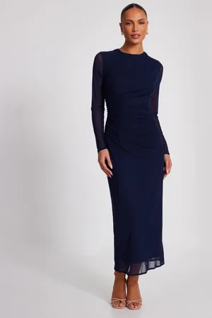 Quiz Womens Mesh Diamante Midaxi Dress - Size 18 UK