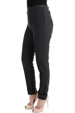 ERMANNO SCERVINO WoMens Gray Virgin Wool Skinny Casual Pants - - Size EU 42 (Womens)