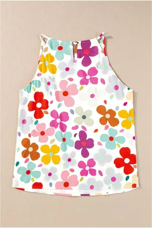 Azura Exchange Womens Cute Floral Print Vest - Size Small