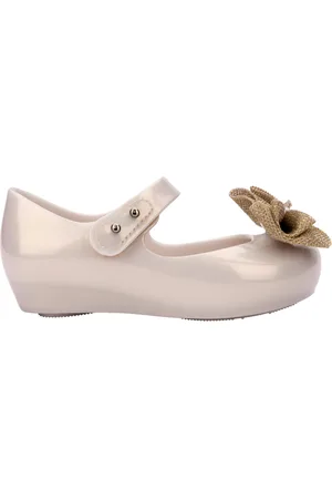 Melissa Girls Ultragirl Sweet XII Milky /Brown Flats - Size UK 8 Infant