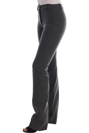 ERMANNO SCERVINO WoMens Gray Wool Stretch Slim Pants - Cotton - Size EU 38 (Womens)