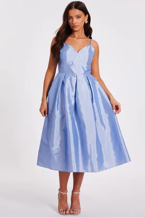 Quiz Womens Petite Taffeta Midi Dress - Size 8 UK