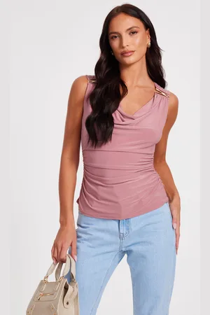 Quiz Womens Cowl Neck Top - Size 12 UK