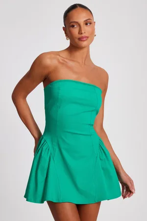 Quiz Womens Jade Bandeau Mini Dress - - Size 10 UK