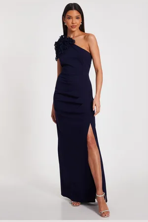 Quiz Womens One Shoulder Ruffle Maxi Dress - Size 20 UK