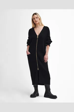 Barbour Mondale Womens Knitted Midi Dress - - Size 12 UK