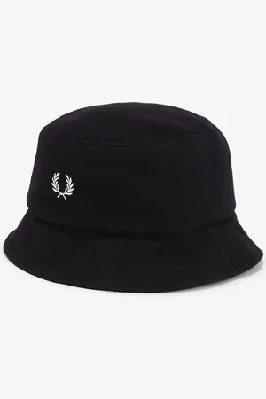 Fred Perry Mens Pique Bucket Hat - Cotton - Size Medium