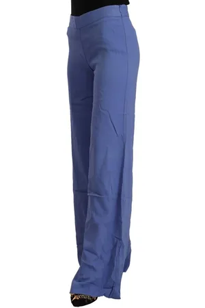 P.A.R.O.S.H. WoMens High Waist Viscose Straight Wide Leg Pants - Size EU 38 (Womens)