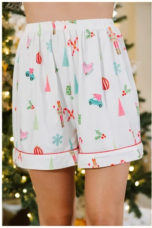 Azura Exchange Womens Gingerbread House & Tree Pajama Top - - Size Medium