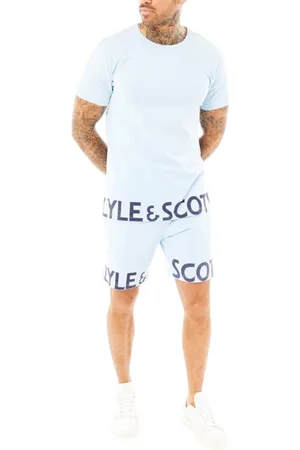 Lyle & Scott Mens Lounge Set T-Shirt Shorts Sleepwear Loungewear Summer - Cotton - Size 2XL