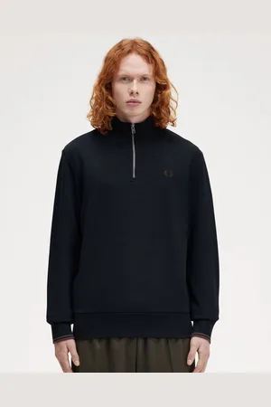 Fred Perry Mens Half Zip Sweatshirt - - Size Small