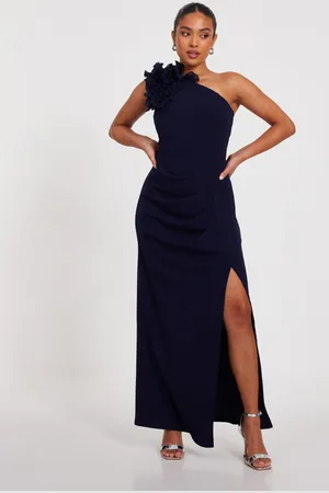 Quiz Womens Petite One Shoulder Maxi Dress - Size 8 UK