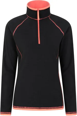Mountain Warehouse Womens/Ladies Montana Half Zip Fleece Top (Jet ) - Size 12 UK