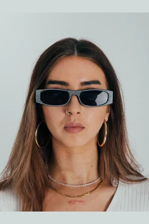 SVNX Perforated Rectangle Sunglasses In - One Size