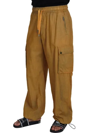 Dolce & Gabbana Mens Linen Drawstring Cargo Pants - Size Medium