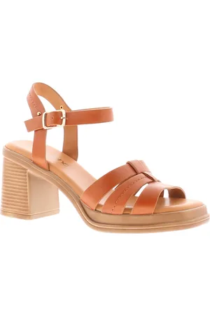 Apache Womens Heeled Sandals Charlie Buckle - Size UK 8