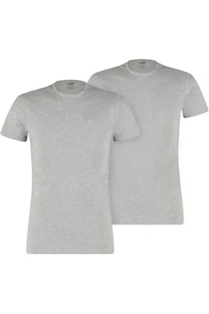 PUMA Unisex Adult T-Shirt (Pack of 2) ( Marl) Cotton - Size Small