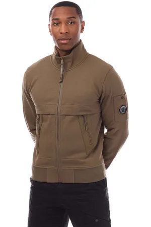 C.P. Company Mens Diagonal Raised Fleece Full Zipped Sweatshirt in Cotton - Size X-Small